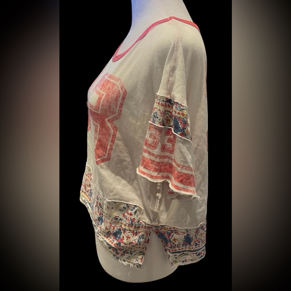 Free People White and Red Crop Top - Picture 5 of 10